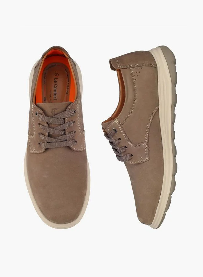 Le Confort Men Lace-Up Leather Ankle Sneakers