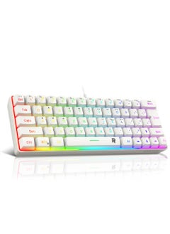 Rock Pow 60% Wired Gaming Keyboard, RGB Backlit Ultra-Compact Mini Keyboard, Waterproof Small Compact 63 Keys Keyboard for PC/Mac Gamer, Typist, Travel, Easy to Carry on Business Trip  - Image 3