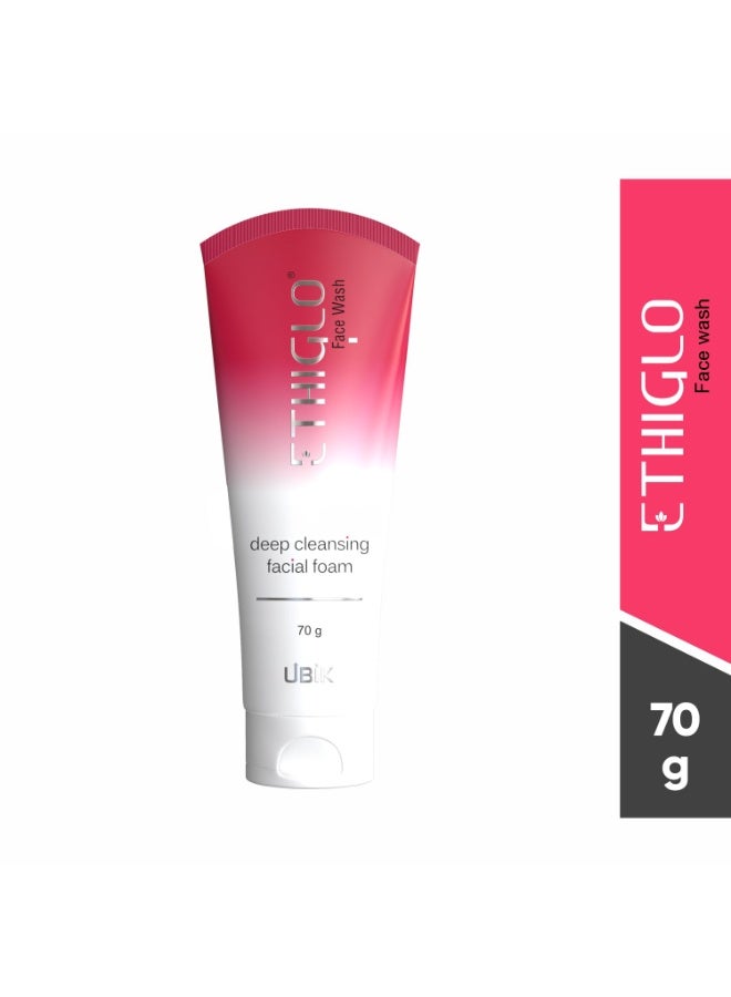 إيثيجلو غسول الوجه الرغوي إيثيغلو للتنظيف العميق لبشرة صحية وناعمة وملساء | يزيل الأوساخ والشوائب والزيوت الزائدة | مناسب لجميع أنواع البشرة | عبوة واحدة (70 مل) - Image 2