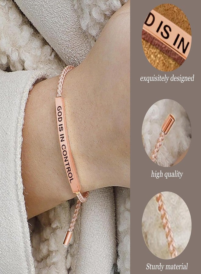 72ore God Is In Control Bracelet Jesus Bracelets Christian Faith Jewelry Inspirational Religious Gift for Women Men Encouragement Scripture Bracelets - Image 3