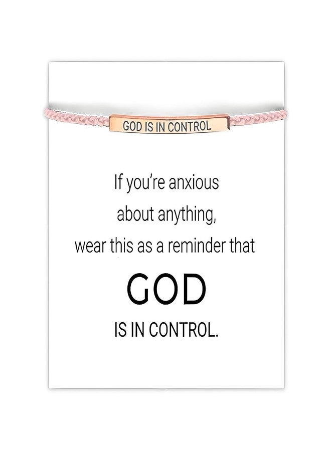 72ore God Is In Control Bracelet Jesus Bracelets Christian Faith Jewelry Inspirational Religious Gift for Women Men Encouragement Scripture Bracelets - Image 1