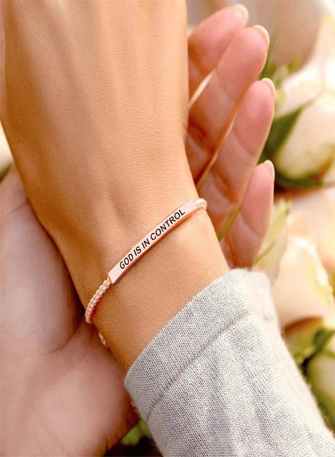 72ore God Is In Control Bracelet Jesus Bracelets Christian Faith Jewelry Inspirational Religious Gift for Women Men Encouragement Scripture Bracelets - Image 5