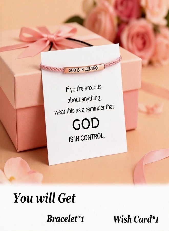 72ore God Is In Control Bracelet Jesus Bracelets Christian Faith Jewelry Inspirational Religious Gift for Women Men Encouragement Scripture Bracelets - Image 2