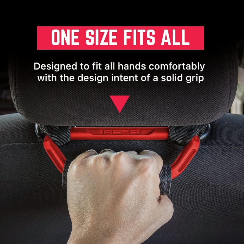 GPCA GP BackGrip Pro Headrest Handle for Cars, Jeeps, Trucks, and More, Back Seat Grab Handles and Hand Grips, Patented Jeep Accessories and Car Accessories Easy to Install (2-Pack, Fire-Cracker Red) - Image 4