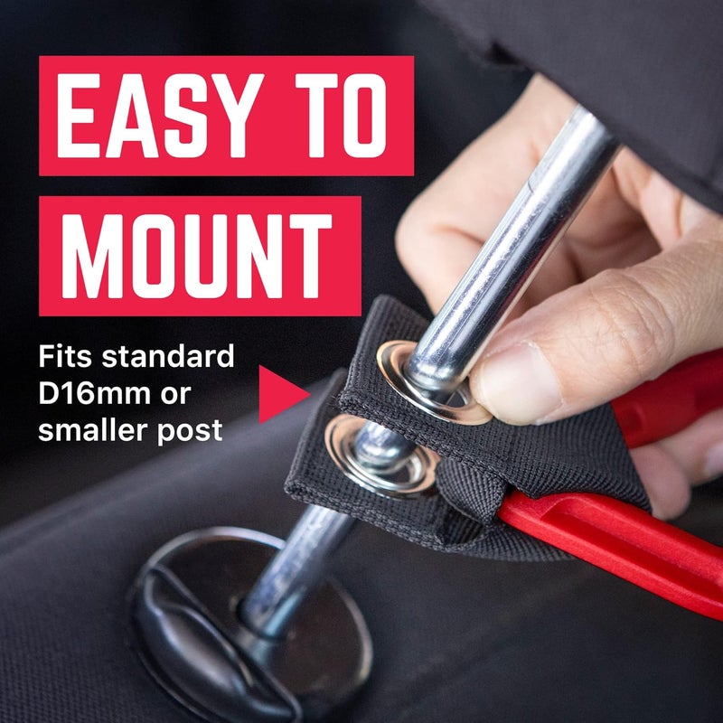 GPCA GP BackGrip Pro Headrest Handle for Cars, Jeeps, Trucks, and More, Back Seat Grab Handles and Hand Grips, Patented Jeep Accessories and Car Accessories Easy to Install (2-Pack, Fire-Cracker Red) - Image 5