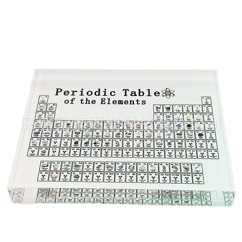 Acrylic Periodic Table Of Elements Display Stand, Transparent Chemical Element Display Piece, Translucent Glass Rectangular Shape - Image 4