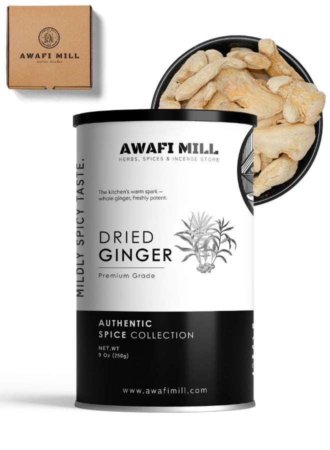 AWAFI MILL Whole Dried Ginger (Dry Ginger Root, Zingiber officinale) - 250 g | 9 Oz (Pack Of 2) - Image 1