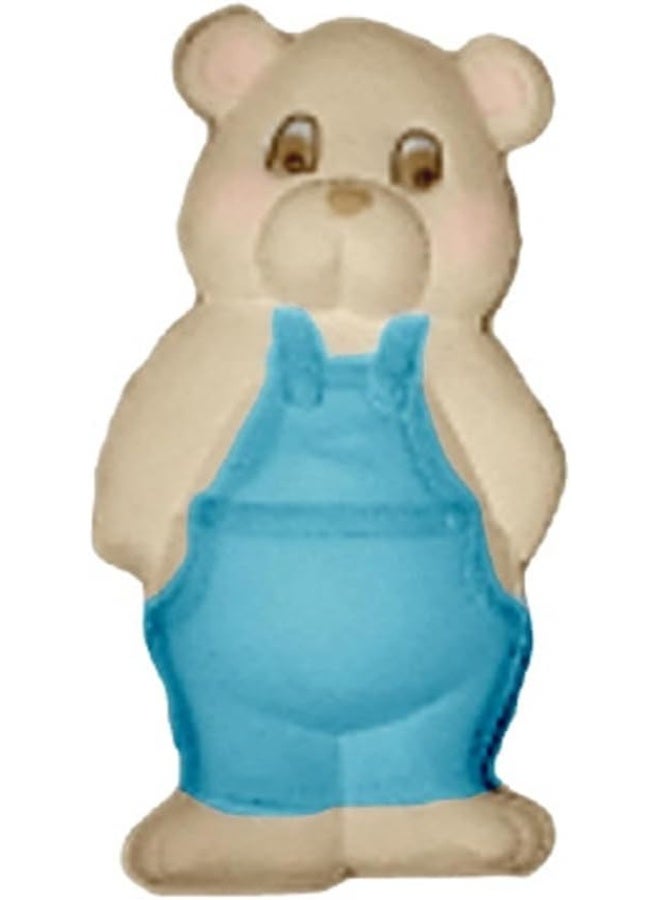 Homesmiths Bear In Denim Overalls Plaque Kids Figurine For Acrylic Painting Arts And Crafts - Image 2