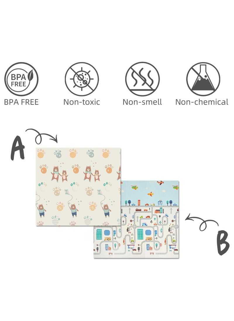 HOCC - Large Baby Playpen with Play Mat – 150×180cm Playpen for Babies and Toddlers with Baby Play Mat, Balls & 4 Handles – Baby Mats for Floor Play, Baby Bed & Fun Baby Toy Playard - Image 1