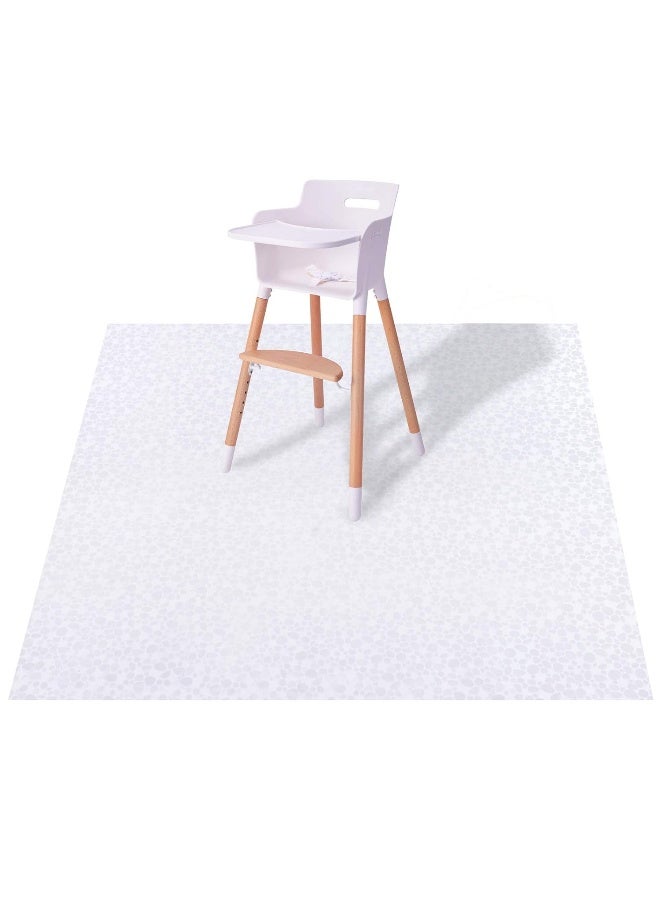 MatLeya Plastic Splat Mat for Baby, Easy Cleaning Vinyl Floor Mat for Eating Messes, Waterproof High Chair Floor Protector Feeding Cover by MatLeya - Image 1