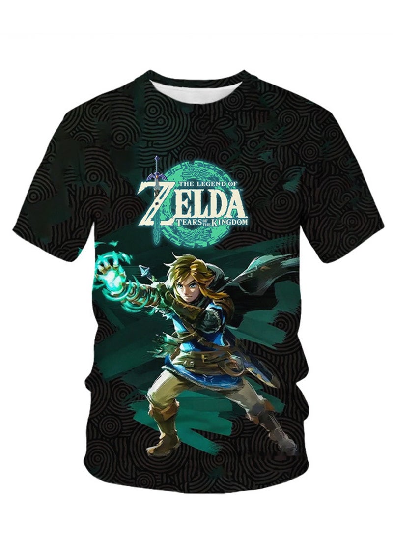 Game Zelda Breath of the Wild 3D digital printing personalized breathable children's T-shirt  - Image 1