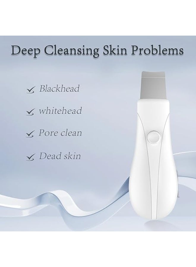 ملعقة سباتولا لتنظيف البشرة وإزالة الرؤوس السوداء وتنظيف المسام بعمق، أداة عناية بالبشرة للرجال والنساء، لون أبيض - Image 4