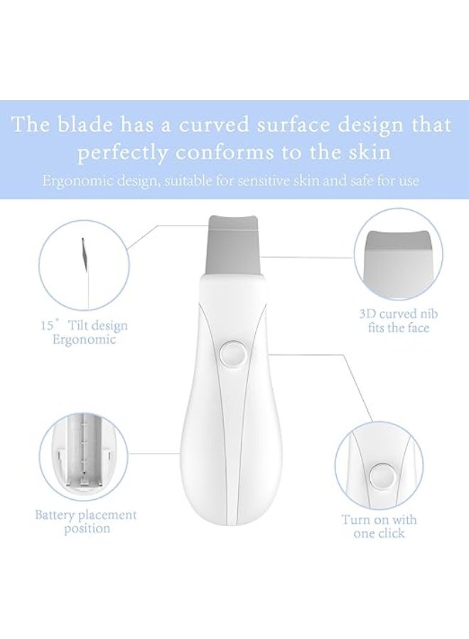 ملعقة سباتولا لتنظيف البشرة وإزالة الرؤوس السوداء وتنظيف المسام بعمق، أداة عناية بالبشرة للرجال والنساء، لون أبيض - Image 5