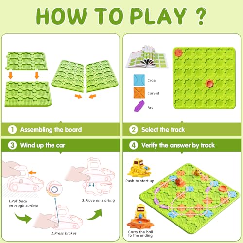 STEM MATCH Brain Stem Activity Logic Kits Board Teaser Games  Puzzles Toys with 200 Challenges 4 Difficulty Levels for Kids Ages 310 Educational Learning Maze Games for Toddlers - Image 5