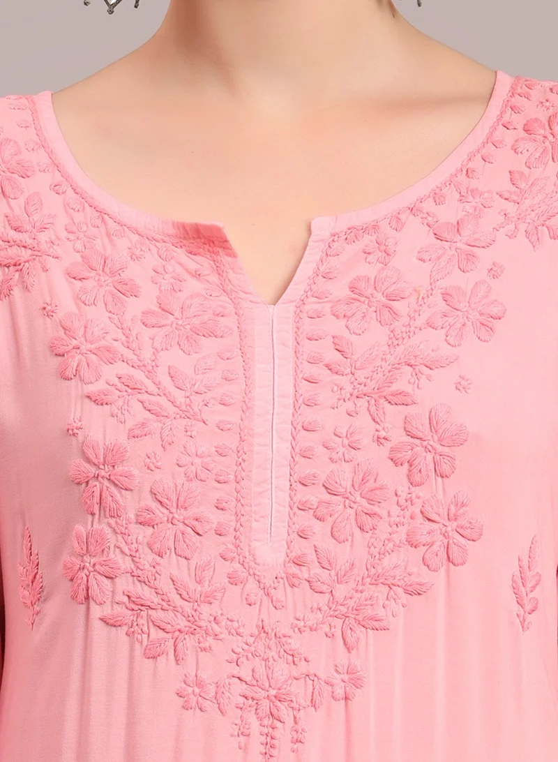 Alaya Hand Embroidered Chikankari Modal Ombre Jalabiya-AL4047