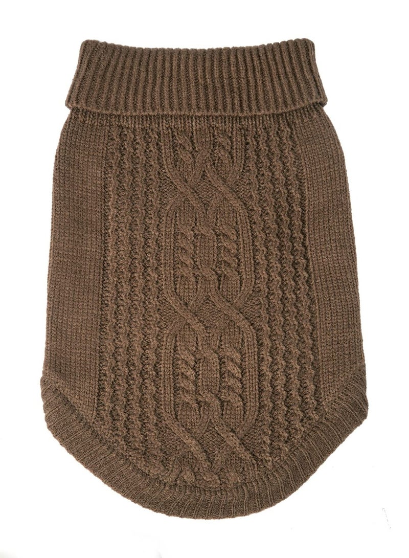 Cats Knitted Sweaters Turtleneck Knitted Sleeveless Cat Clothes Warm Winter Kitten Clothes Outfits for Cats or Small Dogs in Cold Season Brown M  - Image 2