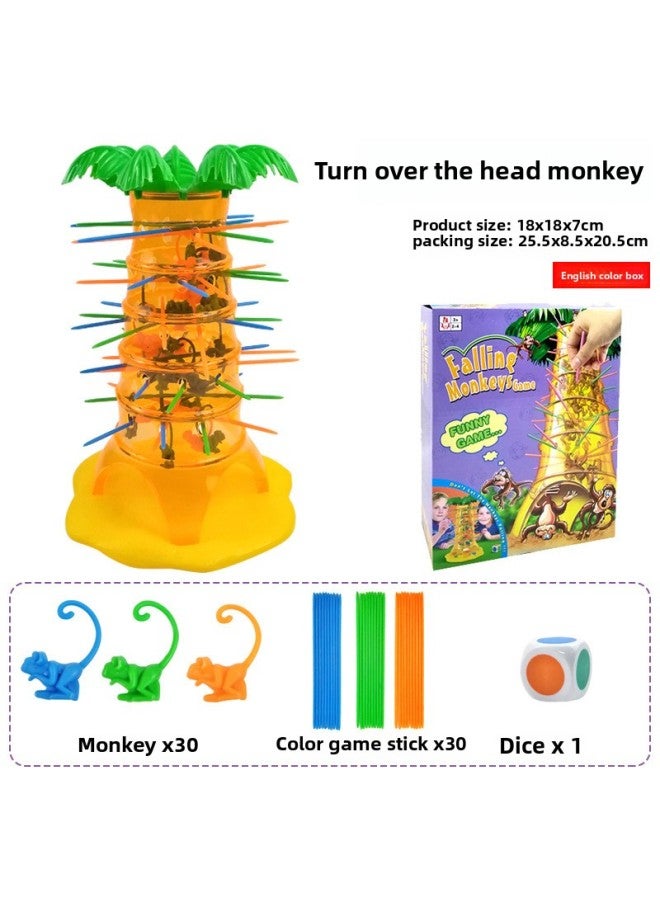 A Children's Multifunctional Desktop Game Chess Balance Tree Knock Ice Penguin Fun Big Collection-Color:[color Box] Turning Bucket Monkey 474g  - Image 1