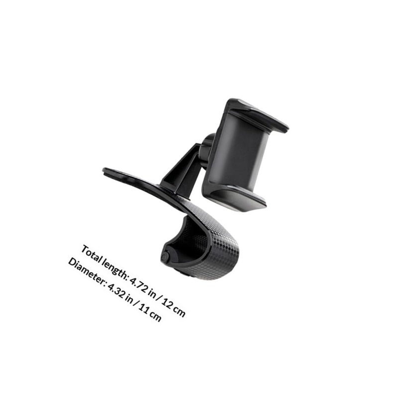 Universal Car Phone Mount Holder Black Dashboard Clip Cradle For Driving Navigation - Image 3