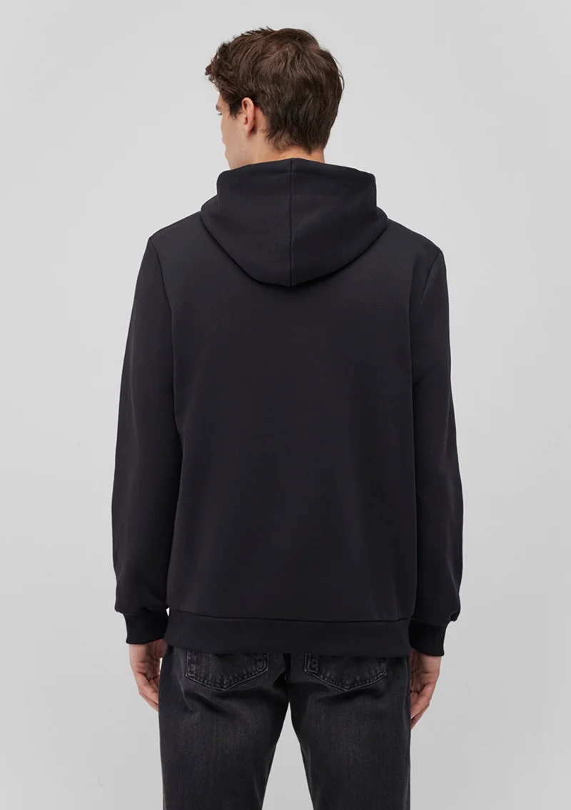MAVI Blue Logo Printed Hooded Black Sweatshirt 0610941-900