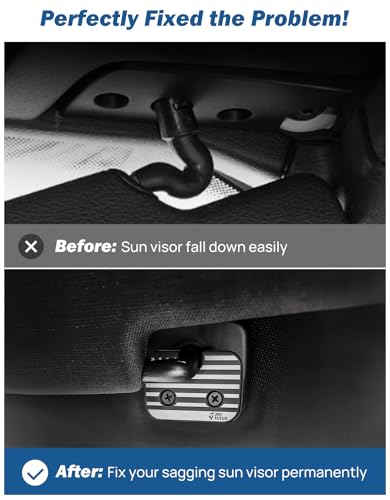 JOYTUTUS Sun Visor Repair Kit Compatible with Ram 1500 2019-2026, 2 Pack Aluminum Sun Visor Clips Used for Restores and Repairs Sagging Sun Visor, Ram 1500 Accessories - Image 2