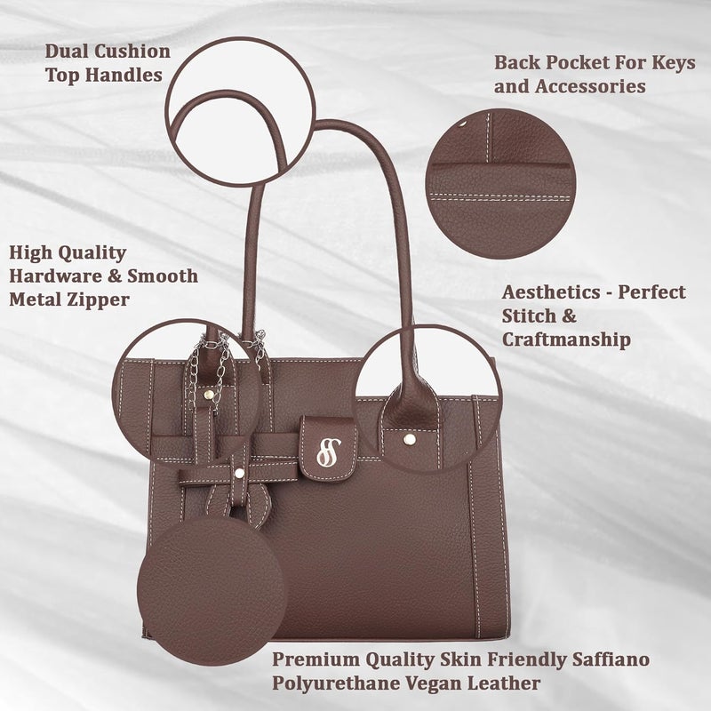 Fostelo Women's Ocean Side Satchel Tote Handbag for Women | Ladies Purse | Stylish Shoulder Bag | Gift For Women - Image 2