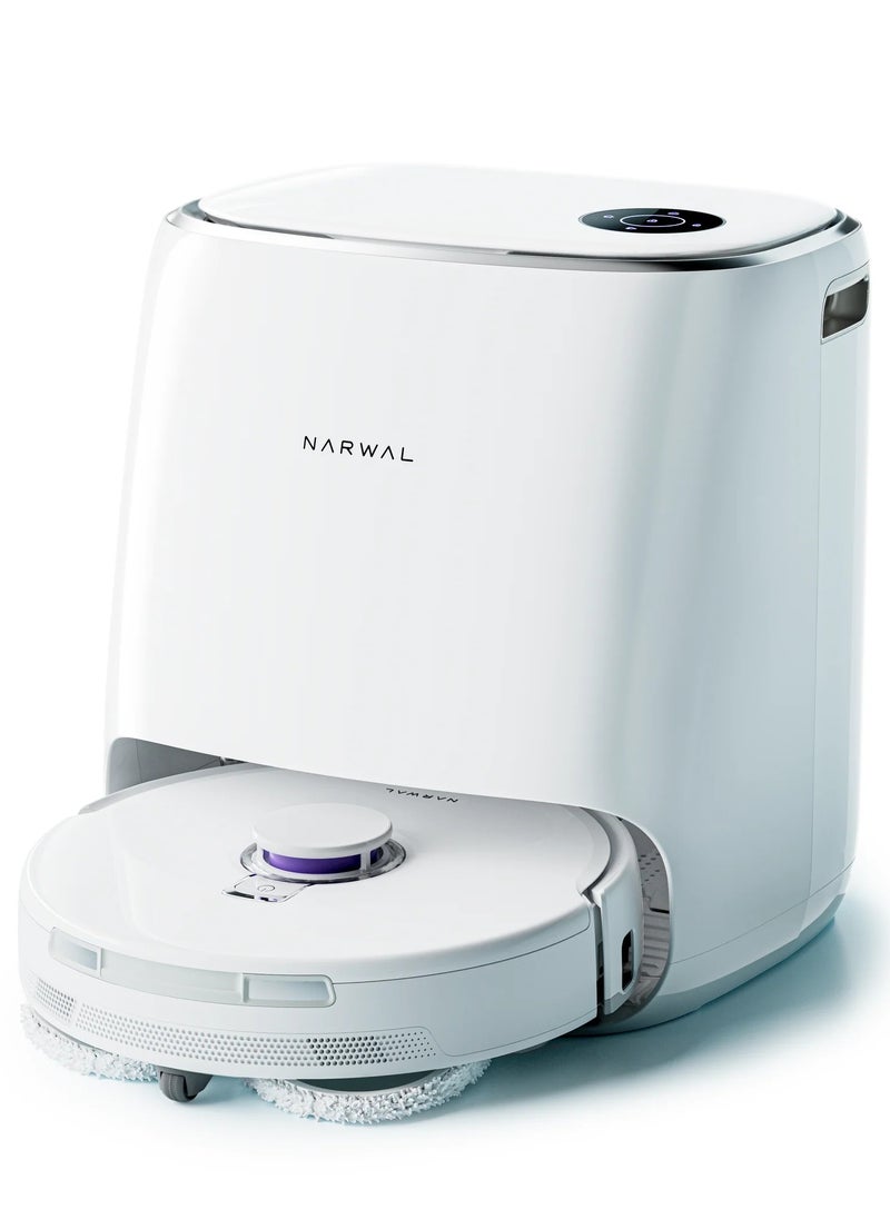 NARWAL - Narwal Freo Robotic Vacuum Cleaner Versatile Self Mop Clean with Dirt Sense and Auto Washing,White - Image 1