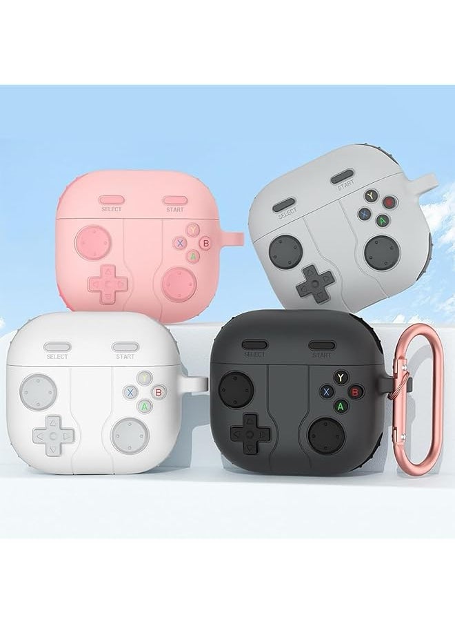 erorex - Case For Airpods 4 Case Cover With Keychain Classic Handheld Game Console Design Shockproof Protective Skin Cover Gray - Image 1