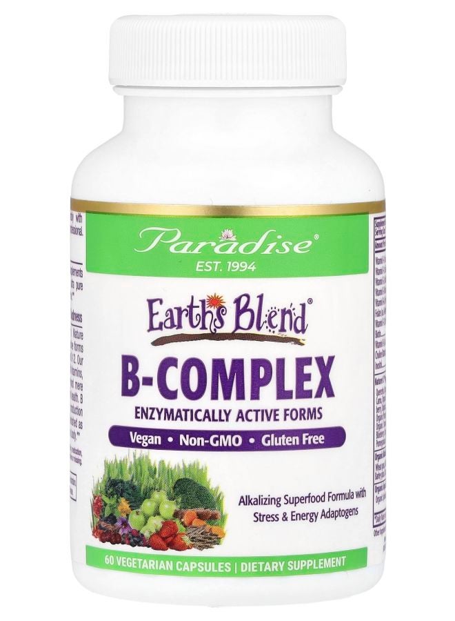 Paradise Herbs Earth's Blend® B-Complex  60 Vegetarian Capsules
