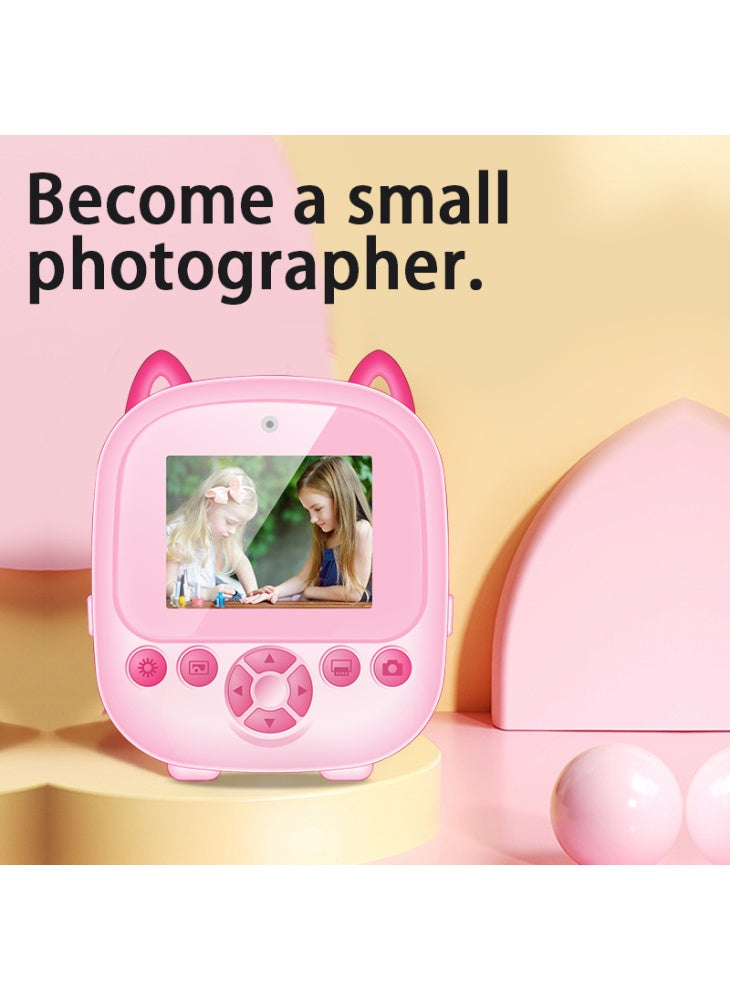 Generic S5 2.4-Inch HD Dual Lens Cartoon Kids Instant Print Camera Built-In Games MP3 Player Video Recorder - Blue - Image 4