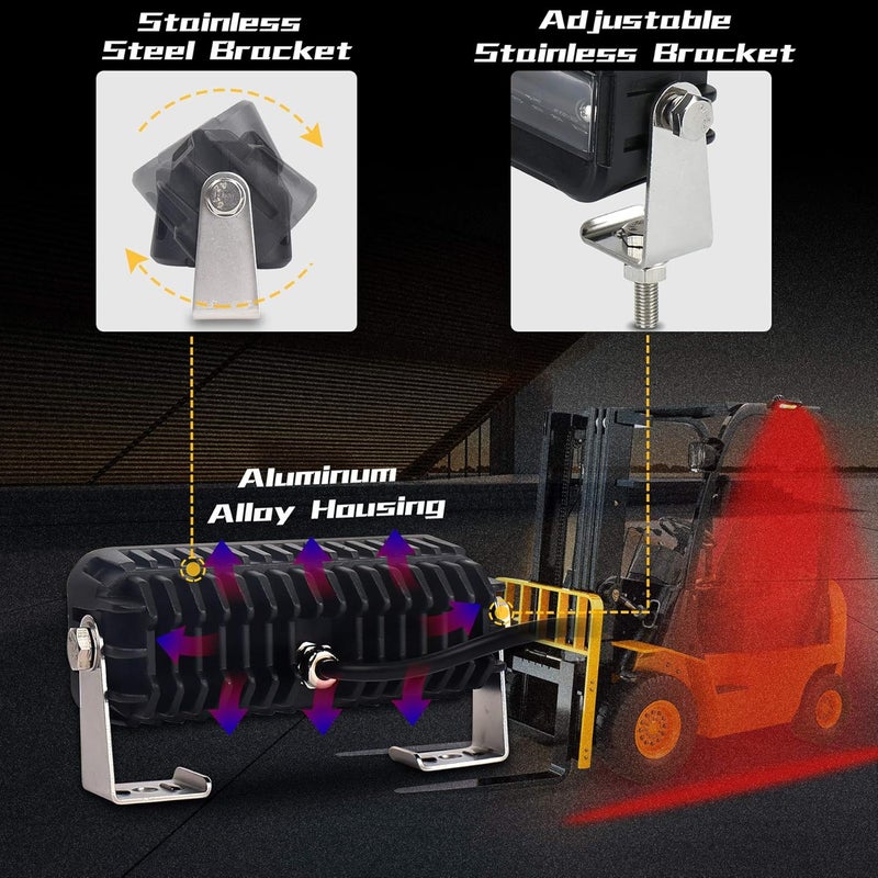MOVOTOR Forklift Safety Light - Red Zone LED Warning Light - Image 3