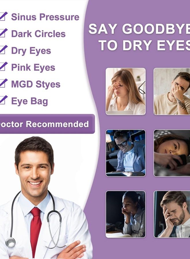 ProCIV 16 Packs Eye Masks for Dark Circles and Puffiness Disposable Soothing Headache Relief Dry Eyes, Stress Relief Relief Eye Fatigue Steam Eye Masks (Lavender) - Image 3