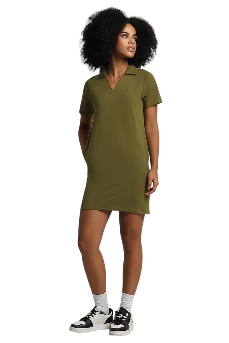 FOREVER 21 Women's Cotton Blend T-Shirt Mini Casual Dress (602584_Green - Image 5