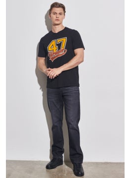 Wrangler Regular Fit Normal Cut Cotton Crew Neck Black T-Shirt  - Image 5