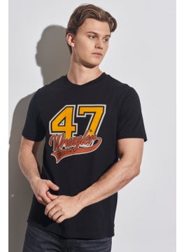 Wrangler Regular Fit Normal Cut Cotton Crew Neck Black T-Shirt  - Image 4