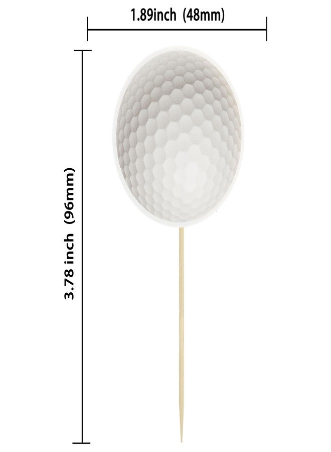 Ephlyn 36Pcs Golf Cupcake Toppers Sports Golf Ball Cupcake Picks for Baby Shower Golf Outdoor Sports Players Theme Birthday Party Cake Decorations Supplies - Image 2
