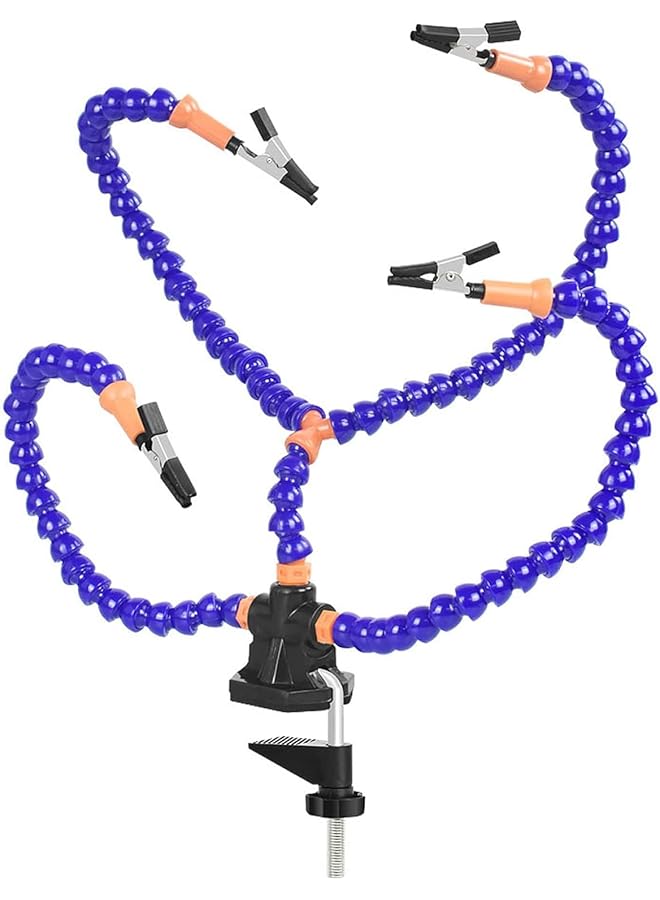 erorex Flexible Helping Hands Soldering Station Third Hand Soldering Tool With Table Clamp Pcb Holder Accessories Non Slip Metal Base And Alligator Clips For Electronics Repair Craft And Diy Projects  - Image 1
