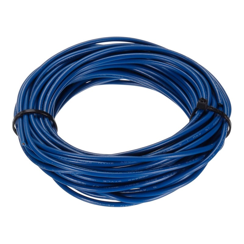 REES52 REES52 18AWG Wire 18 Gauge Stranded Wire PVC Hookup Wire Electrical Wire UL1007 Tinned Copper Wire 1 Meter Blue for Internal Connecting Wire - Image 1