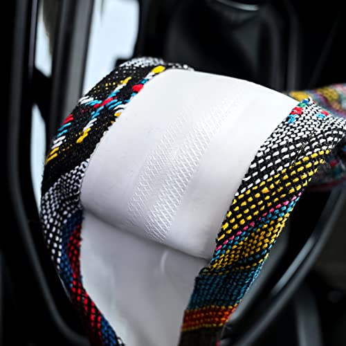 Valleycomfy Boho Steering Wheel Covers for Women Cloth Bohemian Universal 15 inch Baja Blanket Enthic - Image 5
