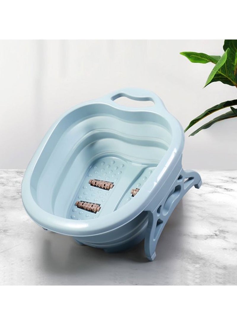 DubaiGallery - Foot Bath Barrel Foot Bath Tub Foot Soak Bath Tub with Massaging Rollers Spa Basin for Soaking Stress Relief Portable Collapsible Foot Massage Bucket Foldable Foot Spa Collapsible Foot Bath Barrel - Image 1
