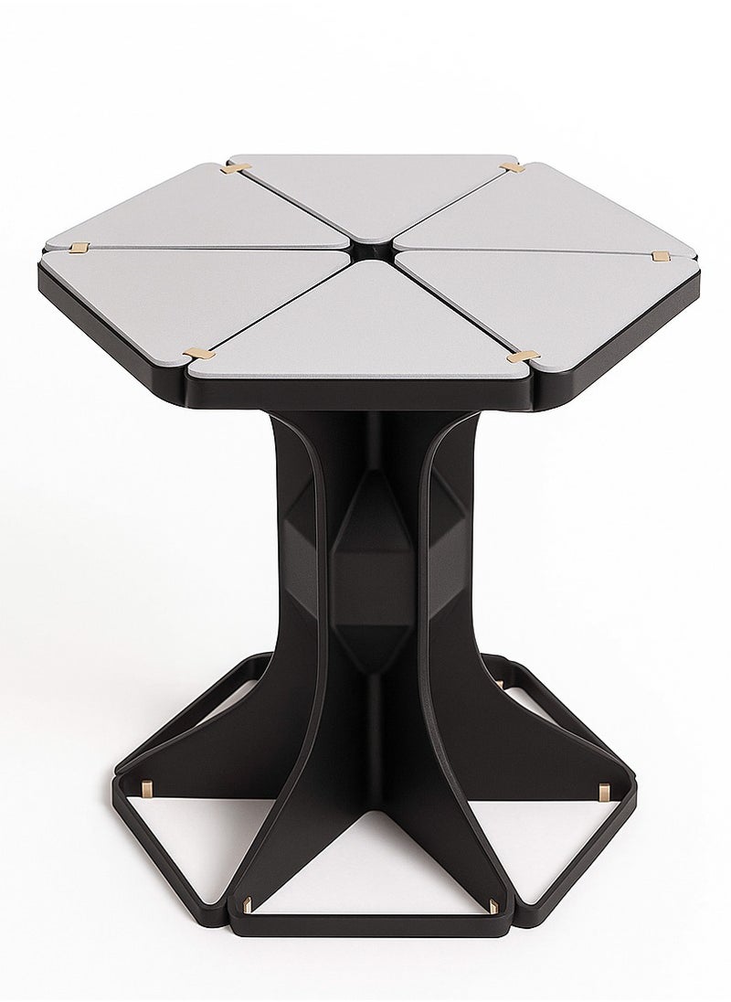 Hexagonal Side Table with Modern Geometric Design – A Stylish Touch for Your Space
