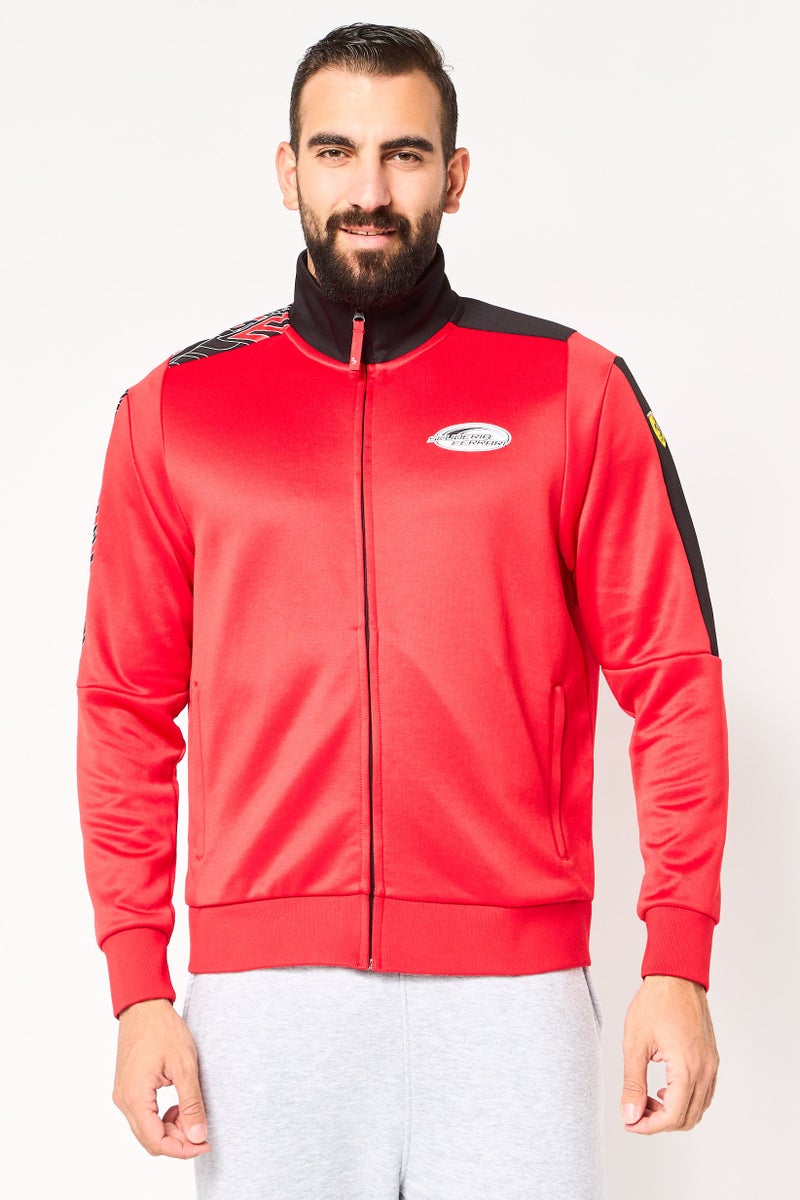 Puma x Scuderia Ferrari Men Sportswear Fit Long Sleeve Race T7 Track Jacket, Red - Image 1