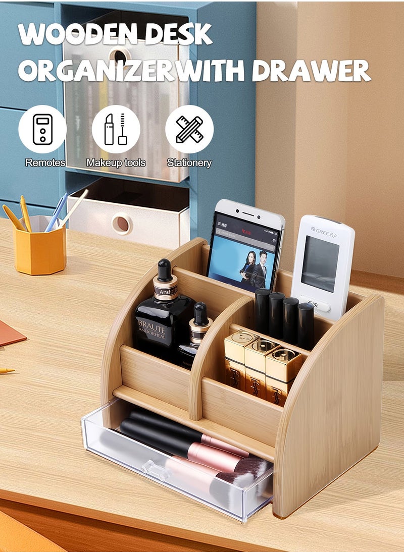 Kidle Desk Organizer wooden Makeup Organizer, Pen Holder for Desktop Storage, Desk Organization for School, Home, Office Supplies  - Image 4