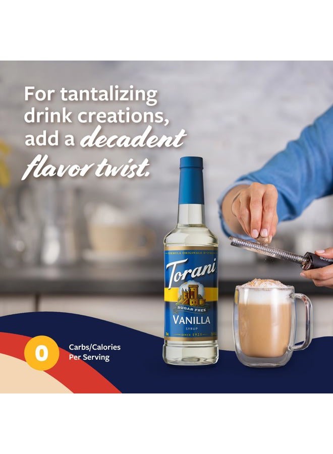 Torani Sugar Free Coffee Syrup, Vanilla Flavored Syrup for Drinks, Zero Calorie, Pump Included, 25.4 Fl Oz - Image 3