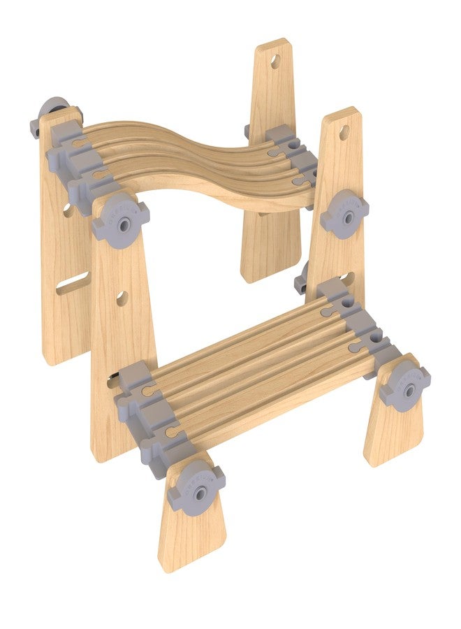 Orbrium مجموعة السكك الحديدية الخشبية المرتفعة النهائية من ORBRIUM - 68 قطعة مع محطة مرتفعة، مسارات مزدوجة، أعمدة منزلقة، مسارات صاعدة، دعامات - متوافقة مع Brio وThomas والمزيد - Image 3