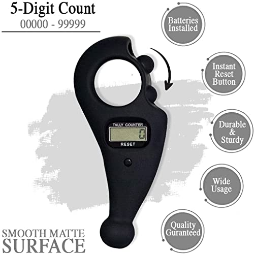 DEHUA Digital Tasbih Finger Counter, Muslim Islamic Rotating Digital Tasbeeh Prayer Beads Tally Counter (White) - Image 3