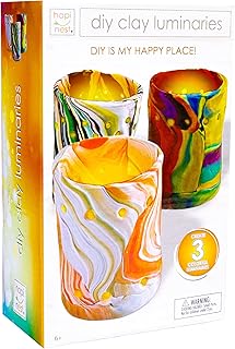 Hapinest Make Your Own Clay Luminaries Arts and Crafts Kit Gifts for Kids Girls and Boys Teens Ages 6 7 8 9 10 11 12 - Image 1