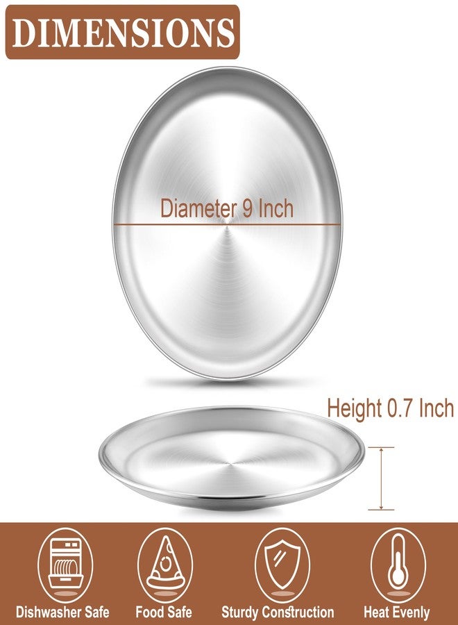 تيم فار صينية بيتزا من تيم فار، صينية بيتزا 9 بوصة، صينية فرن تحميص من الفولاذ المقاوم للصدأ، صينية خبز بيتزا دائرية صغيرة للكوكيز والفطائر والكيك، غير سامة ومتينة، سهلة التنظيف وآمنة للغسل في غسالة الأطباق - Image 2