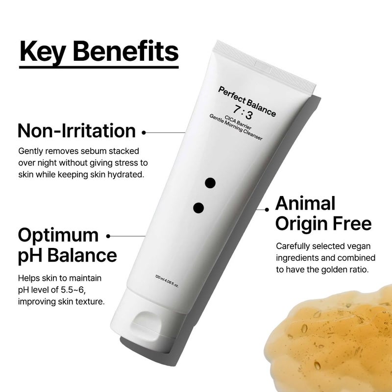 B.LAB B:Lab CICA Barrier Gentle Morning Cleanser, Low-pH 5.5 Gel Face Wash with Centella & Panthenol, Fragrance-Free for Sensitive Skin, 4.05 fl oz / 120 ml - Image 3