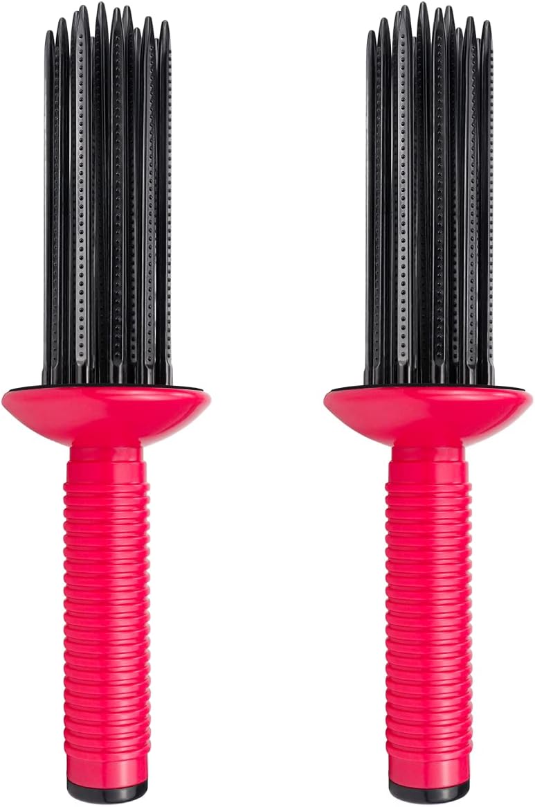 FERCAISH 2Pcs Styler for Curly Hair Shaggy Curly Hair Styling Tool  Straightening Iron Curl Straightener Hair Curling Roll Comb