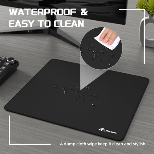 MAMBASNAKE Attack Shark CM02 Gaming Mouse Pad with High-Density Fiber Surface,5S Coating Technology,4mm Thick Cushioning, Precision Edging,Anti-Slip Rubber Bottom for Enhanced Stability and Precision-Gray - Image 2